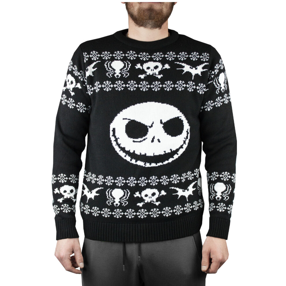 Disney (Large) The Nightmare Before Christmas Christmas Jumper (Unisex Black)