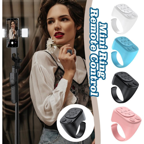 Fingertip Remote Scrolling Bluetooth Controller for TikTok Selfie Shutter Button Photo Page Black One Size 2