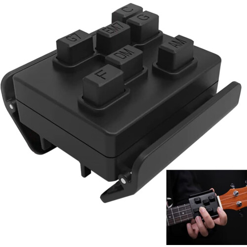 Ukulele Chord Trainer  Strength Learning System One Button Chord Aid Black 2