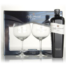 Fifty Pounds Gin Glass Gift Set 70cl 43.5%