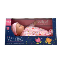 Dolls World Baby Grace 25cm Soft Bodied Doll With Removable Outfit