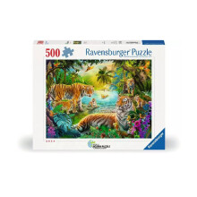 Ravensburger Tiger Family In Oasis 500 Piece Jigsaw Puzzle