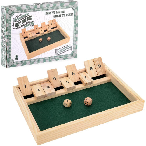 Toyrific Wooden Shut The Box Game