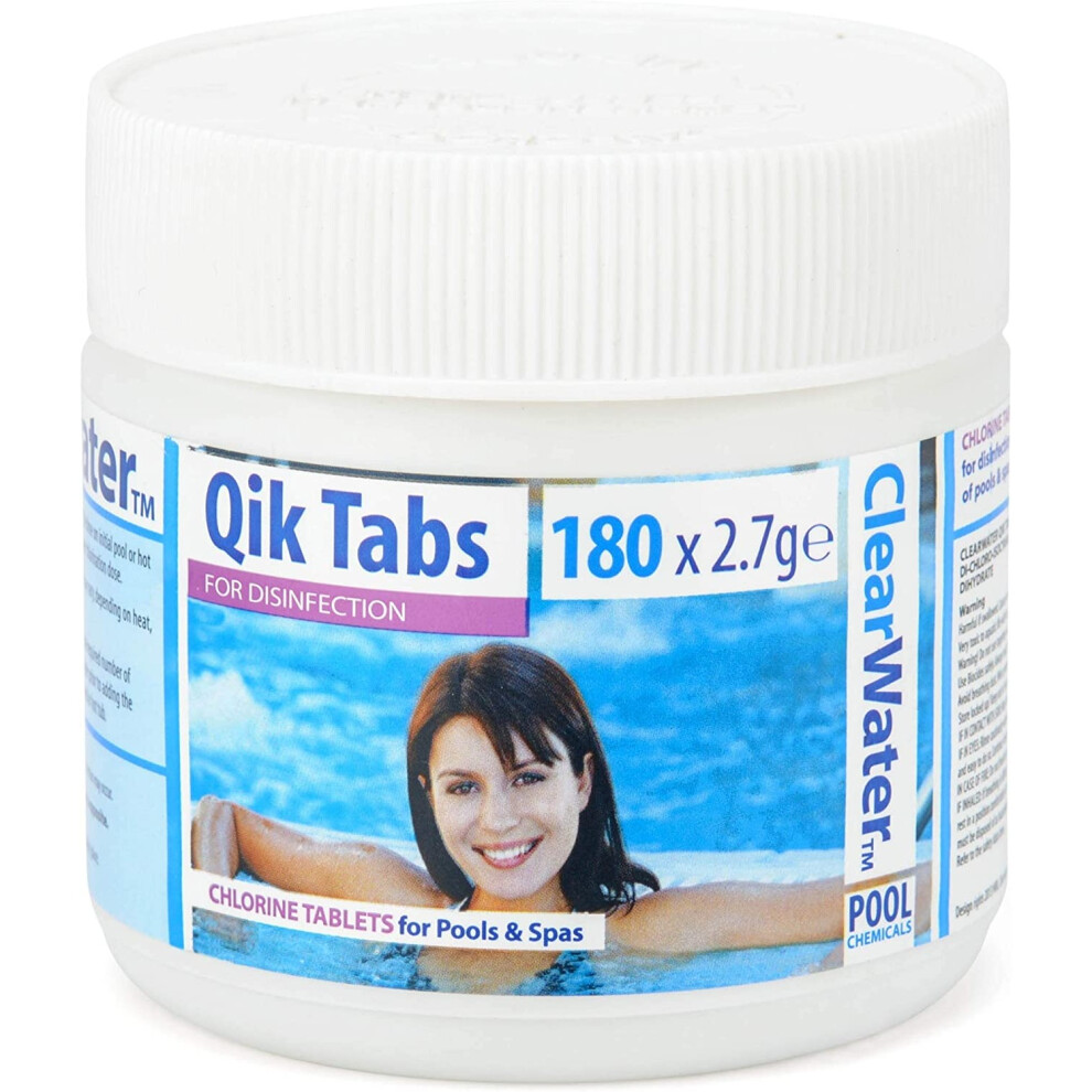 Clearwater Ch0022 Fast Action Chlorine Tabs For Hot Tub Pools 167 Tablets