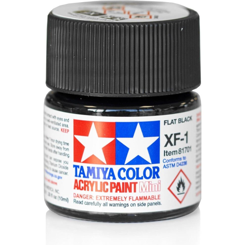 Tamiya Acrylics 10ml - XF-1 Flat Black