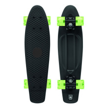 Xootz Kid's Retro Plastic Skateboard with LED Light Up Wheels Black 22-Inch