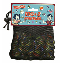 100+2 Large Bag of Glass Retro Classic Marbles