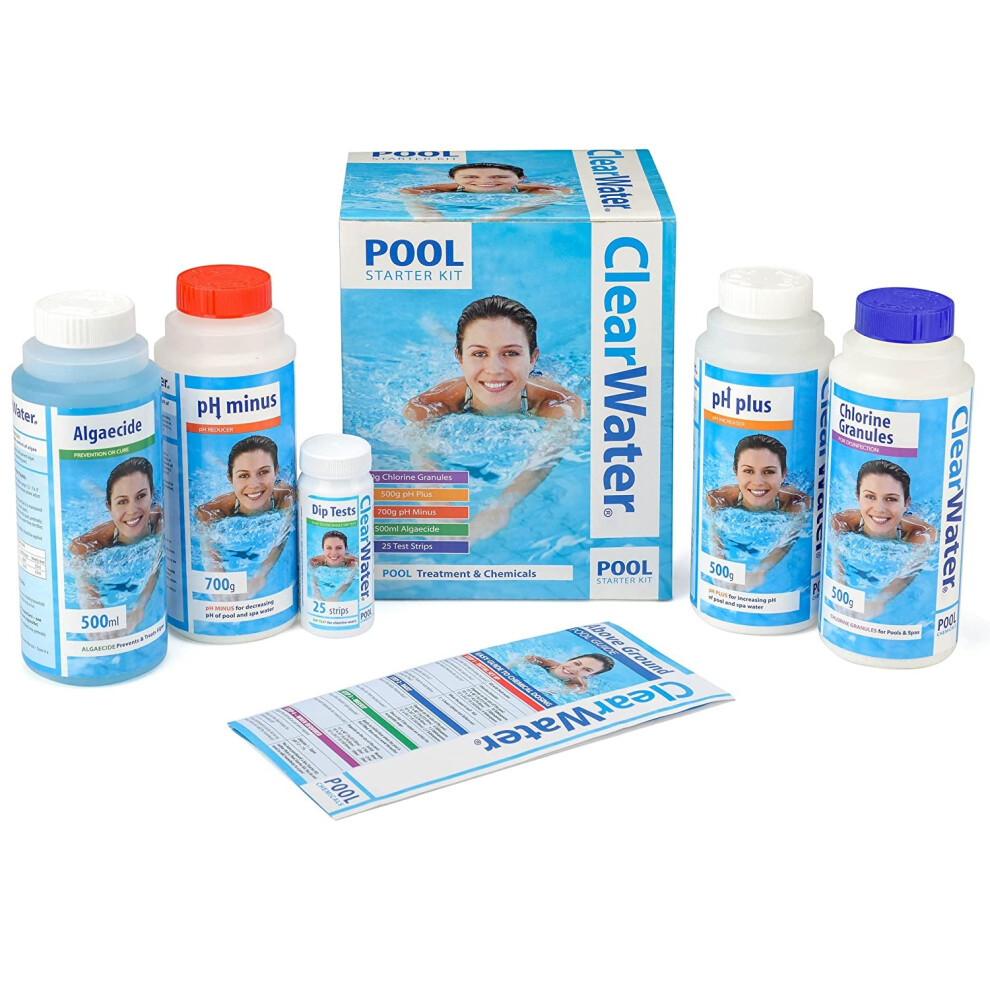 ClearWater Chemical Water Cleaner Swimming Pool Hot Tub Starter Treatment Kit