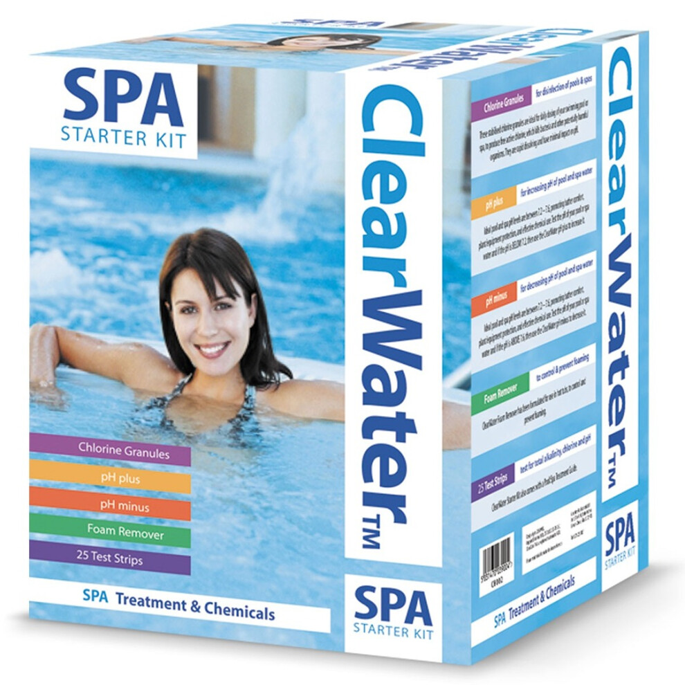 ClearWater Chemical Water Cleaner Spa Hot Tub Lay Z Starter Treatment Kit
