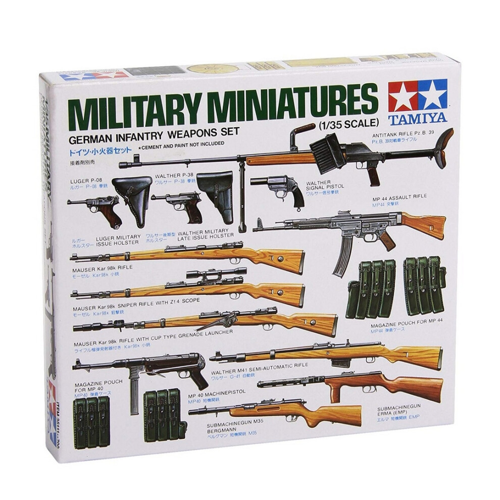 Tamiya 35111 German Infantry Weapons Set Model Kit Scale 1:35