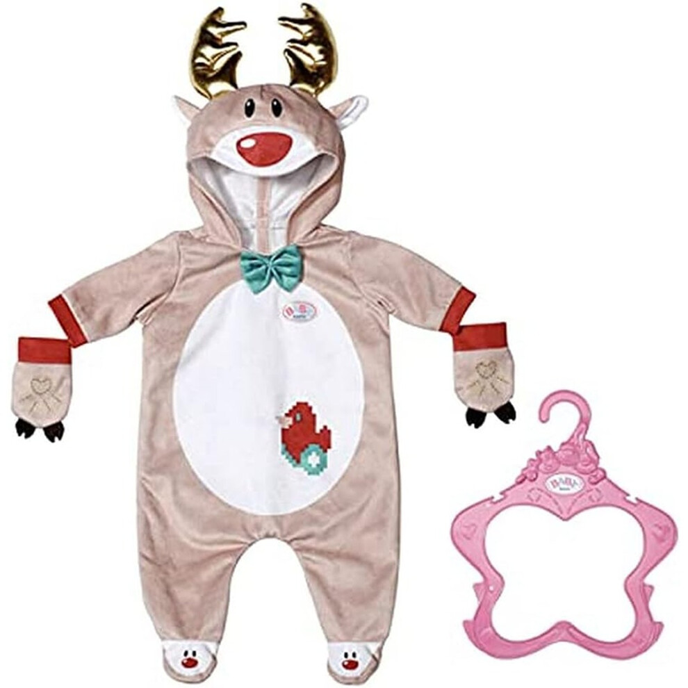Photos - Fancy Dress Zapf BABY Born 515 831700 EA Reindeer Onesie, Red Red 831700