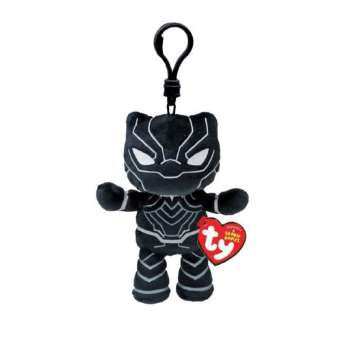 Ty Ty Key Clip Marvel Black Panther Soft Plush Keychain