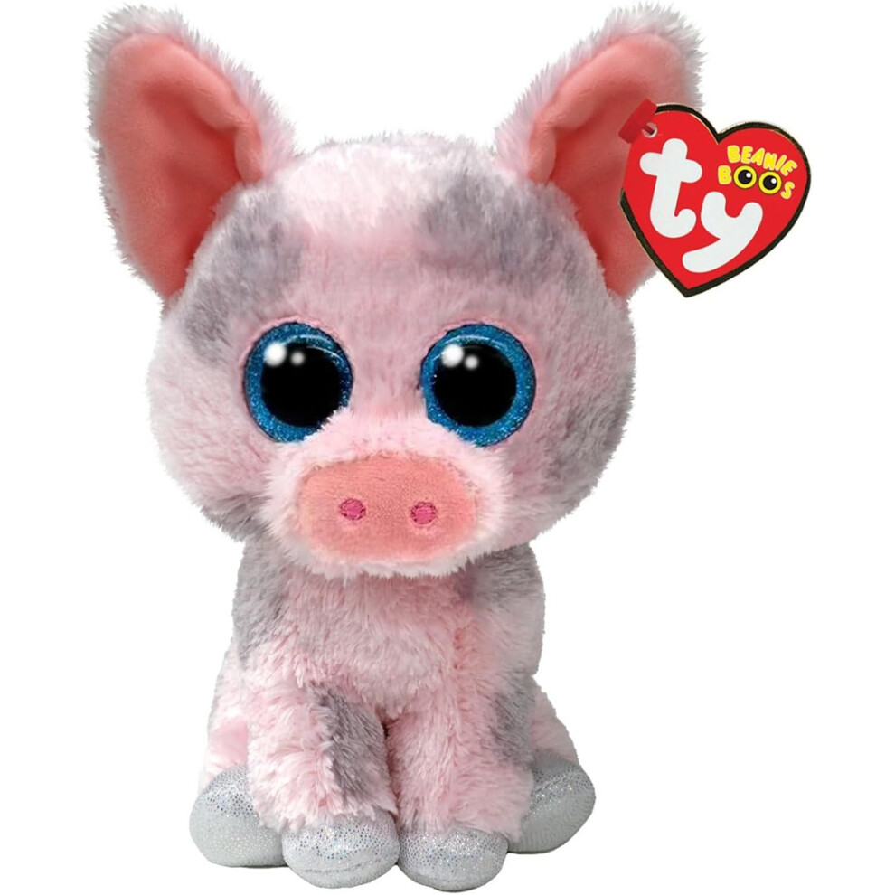 Ty Hambo Pig Beanie Boo Regular 14Cm - Squishy Beanie Baby Soft Plush Toys - Collectible Cuddly Stuffed Teddy