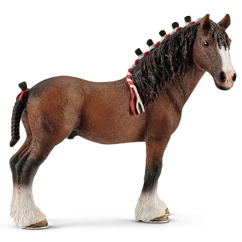 Schleich North America Clydesdale Gelding Toy Figure White