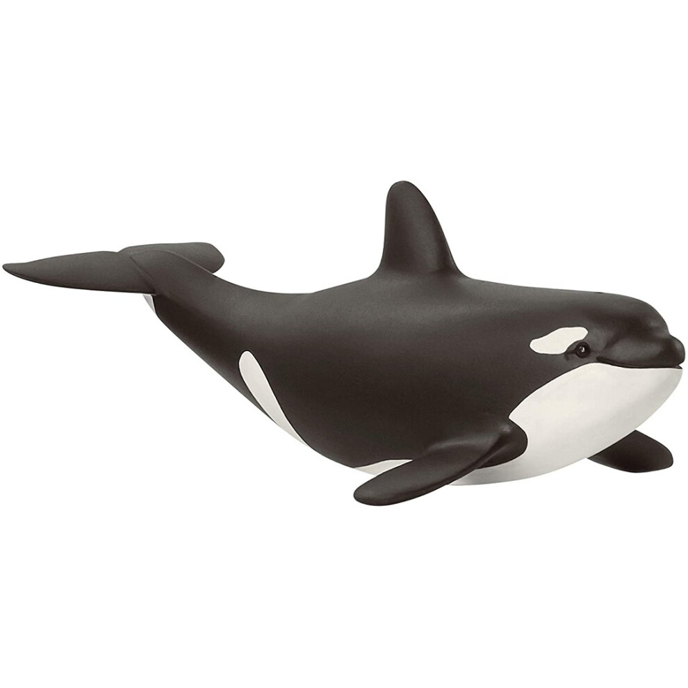 Schleich Wild Life Baby Killer Whale Toy Figure 14836 14836 Black/White