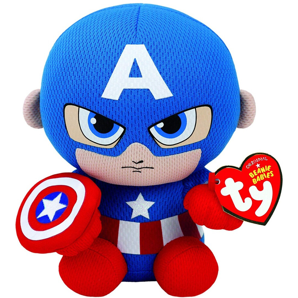 Ty Marvel Captain America Beanie 6" Plush Toy