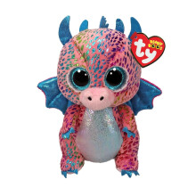 Flint Dragon Beanie Boo Regular - Squishy Beanie Baby Soft Plush Toys - Collectible Cuddly Stuffed Teddy
