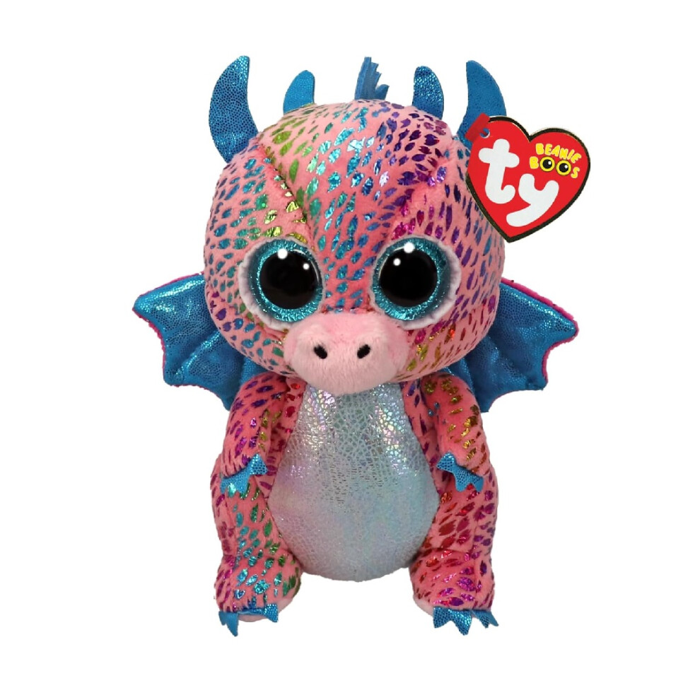 Ty Flint Dragon Beanie Boo Regular - Squishy Beanie Baby Soft Plush Toys - Collectible Cuddly Stuffed Teddy