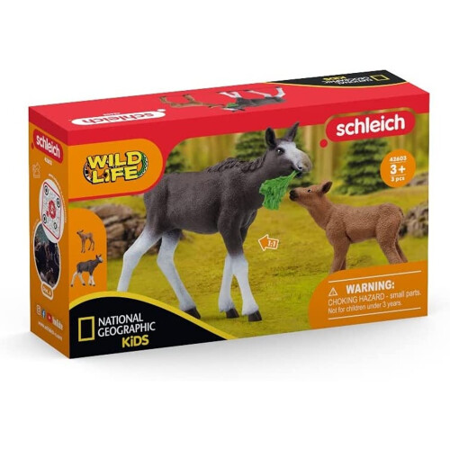 Schleich Schleich Moose With Calf (Natgeo)