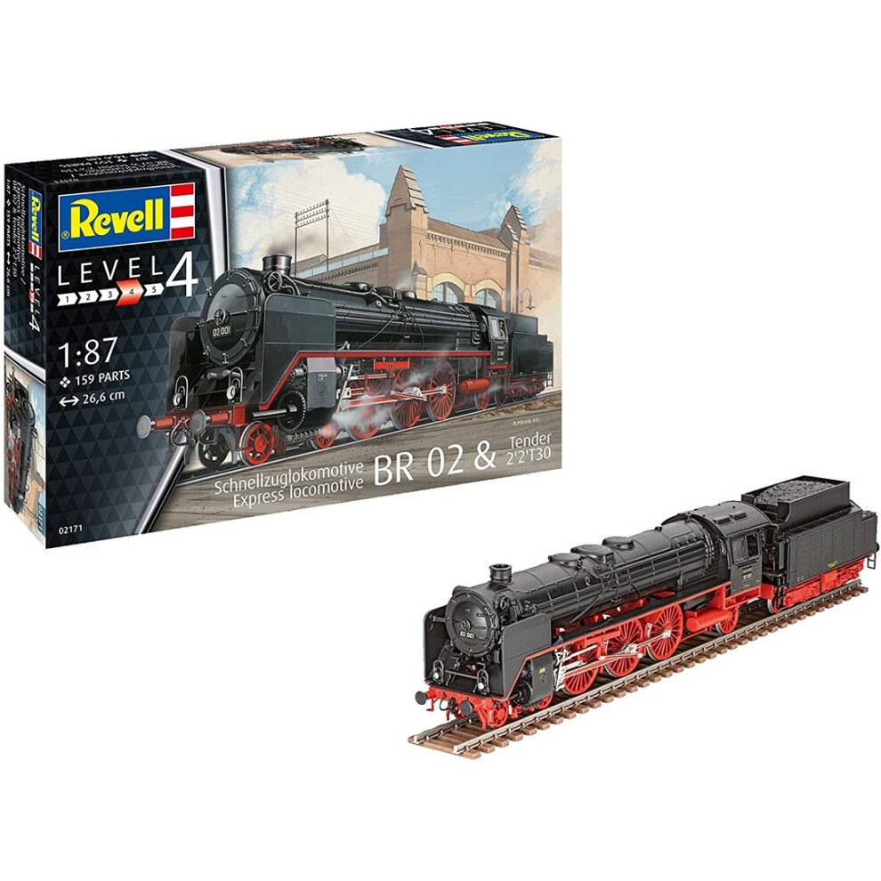 Revell 2'2 T 30 Br 02 Express Locomotive & Tender 1:87 Model Kit