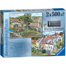 Cosy Cottages N Yorkshire 2 x 500pc Jigsaw by Gibsons - Jigsaw Puzzle