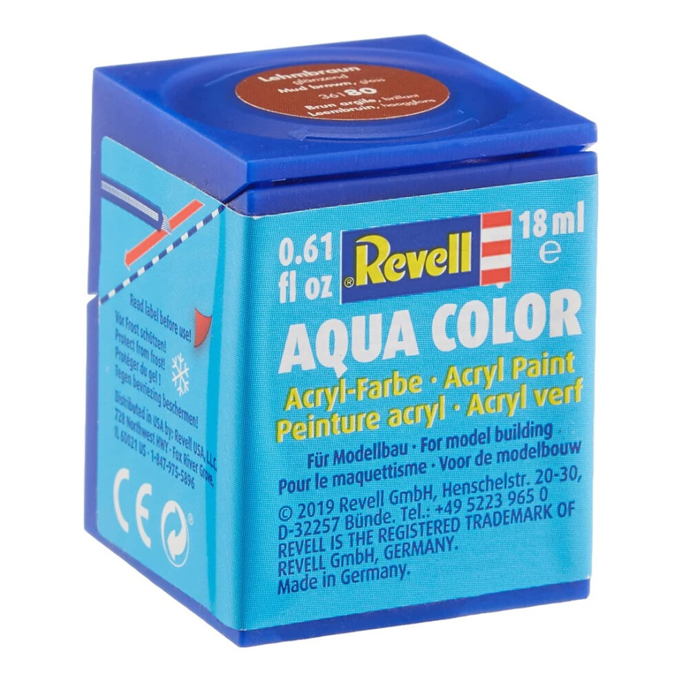 Revell 18ml Aqua Color Acrylic Paint (mud Brownglossy Finish) - Model Gloss -  revell 18ml acrylic model aqua gloss paints mud brown color choose