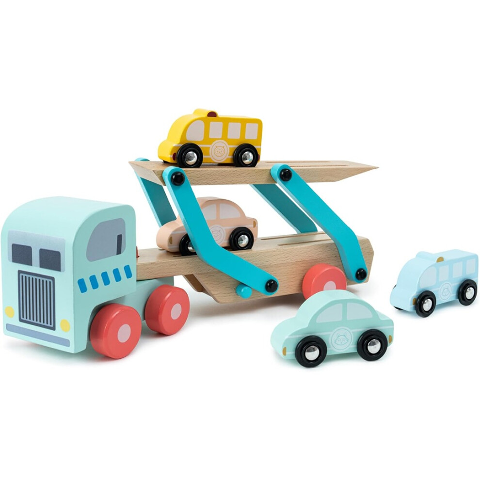 Owl & Fox Wooden Vehicle Transporter - Fsc Certified