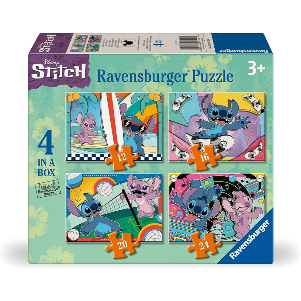 Ravensburger Disney Stitch 4 In A Box Jigsaw Puzzles