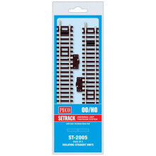 Peco Oo/Ho Setrack 2X Isolating Stand Straight & Switch, 168Mm