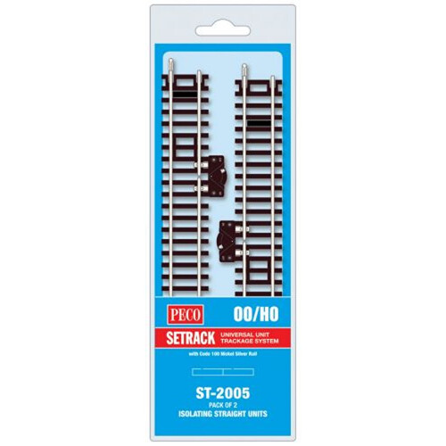 Peco Oo/Ho Setrack 2X Isolating Stand Straight & Switch, 168Mm