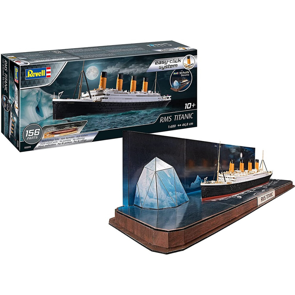 Revell 05599 Rms Titanic (Easy-Click) & 3D Puzzle (Iceberg) 1:600 Model Kit