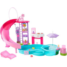 Barbie - Traum-Pool-Set - Rutsche und Jacuzzi - Über 20 Zubehörteile - Barbie - JFP01