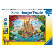 Ravensburger Puzzle de 100 Pièces Château Arc-en-Ciel XXL pour Enfants - 13285 - Chaque Pièce Est Unique
