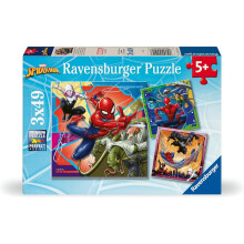 Puzzle Kind - RAVENSBURGER - Set mit 3 Puzzles 49 Teile - Spider-Man - Ab 5 Jahren - Unisex
