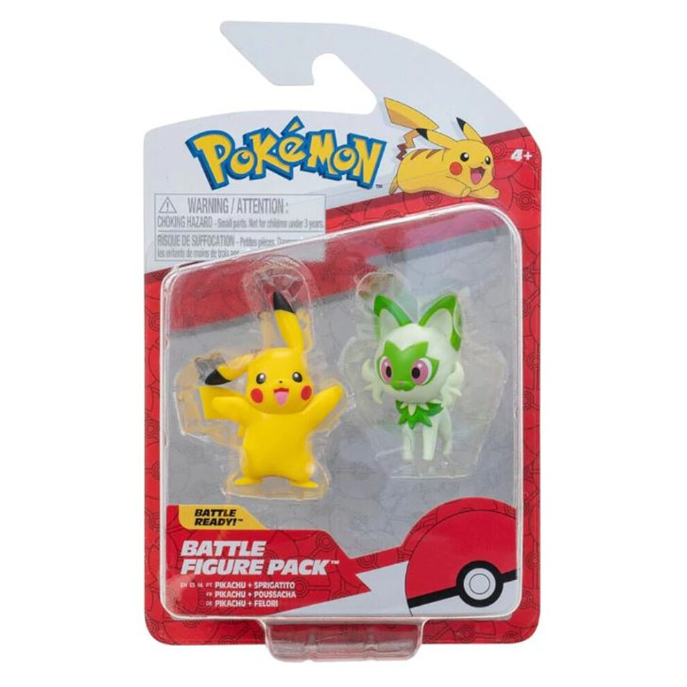 Pokémon Battle Figure 2-Pack: Sprigatito & Pikachu