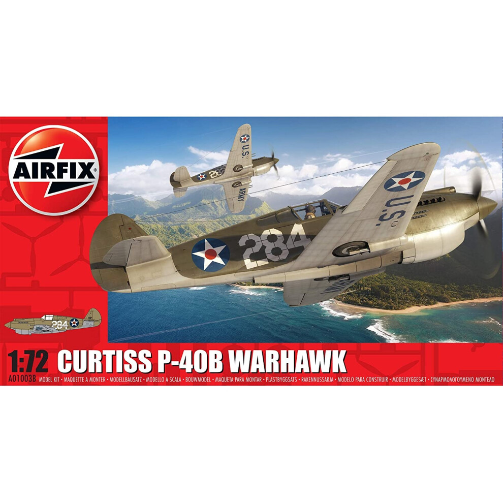 Airfix Curtis P-40B Warhawk 1/72 Scale Model Wwii Fighter Plane Kit