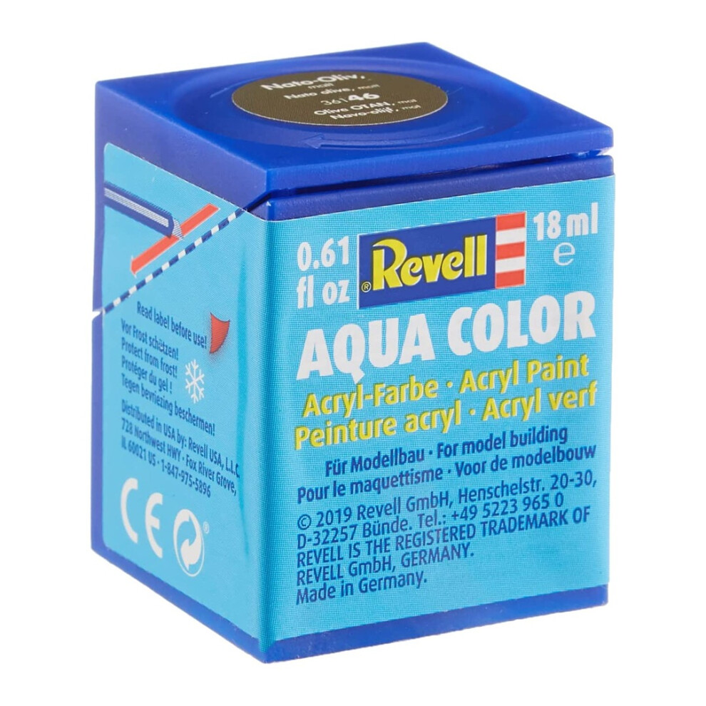 Revell 18ml Aqua Color Acrylic Paint (nato Olive Mat Finish) - Model Paints -  revell acrylic 18ml aqua model paints matt nato olive color choose