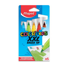 Maped Color Peps XXL Brush Colouring Felt Tip Pens (Pack of 5)