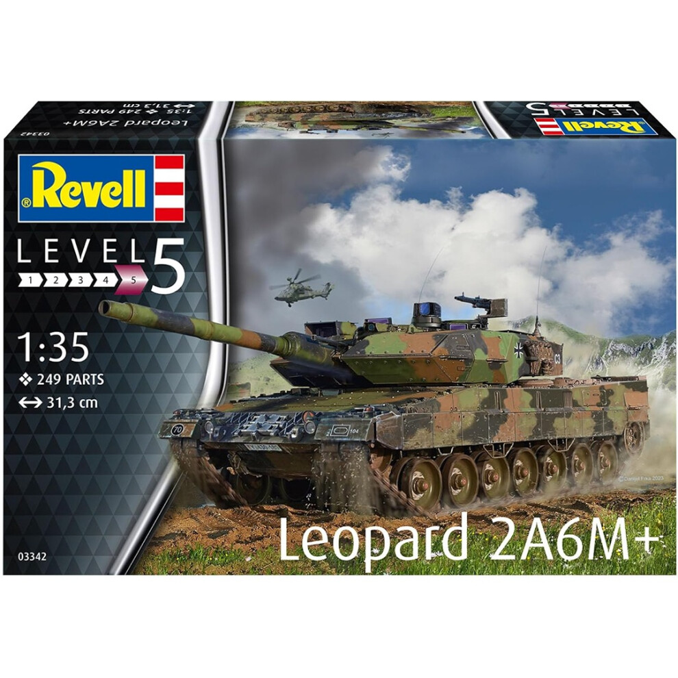 Revell 03342 Leopard 2 A6m+ Tank 1:35 Model Kit Grenade
