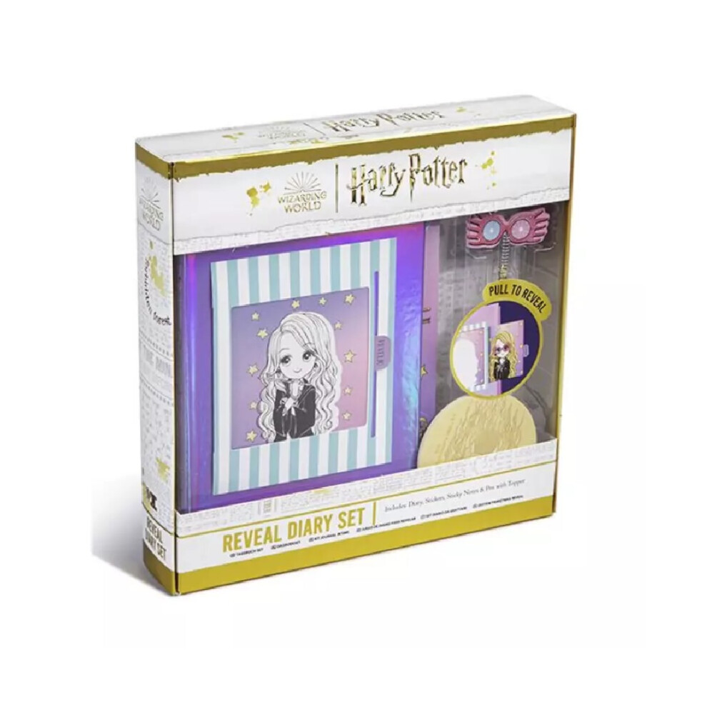 Harry Potter Kids Luna Lovegood Pull To Reveal Diary Stickers Pen & Topper 0014