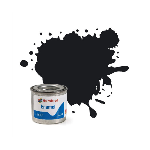 Humbrol Humbrol Enamel Paint 14ML No 21 Black - Gloss