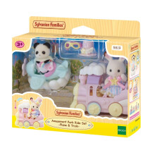 Sylvanian Families Amusement Park Ride Set- Plane & Train - Board Game