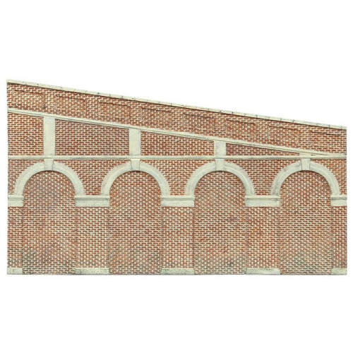 Hornby Hornby High Stepped Arched Retaining Walls X 2 (Red Brick)