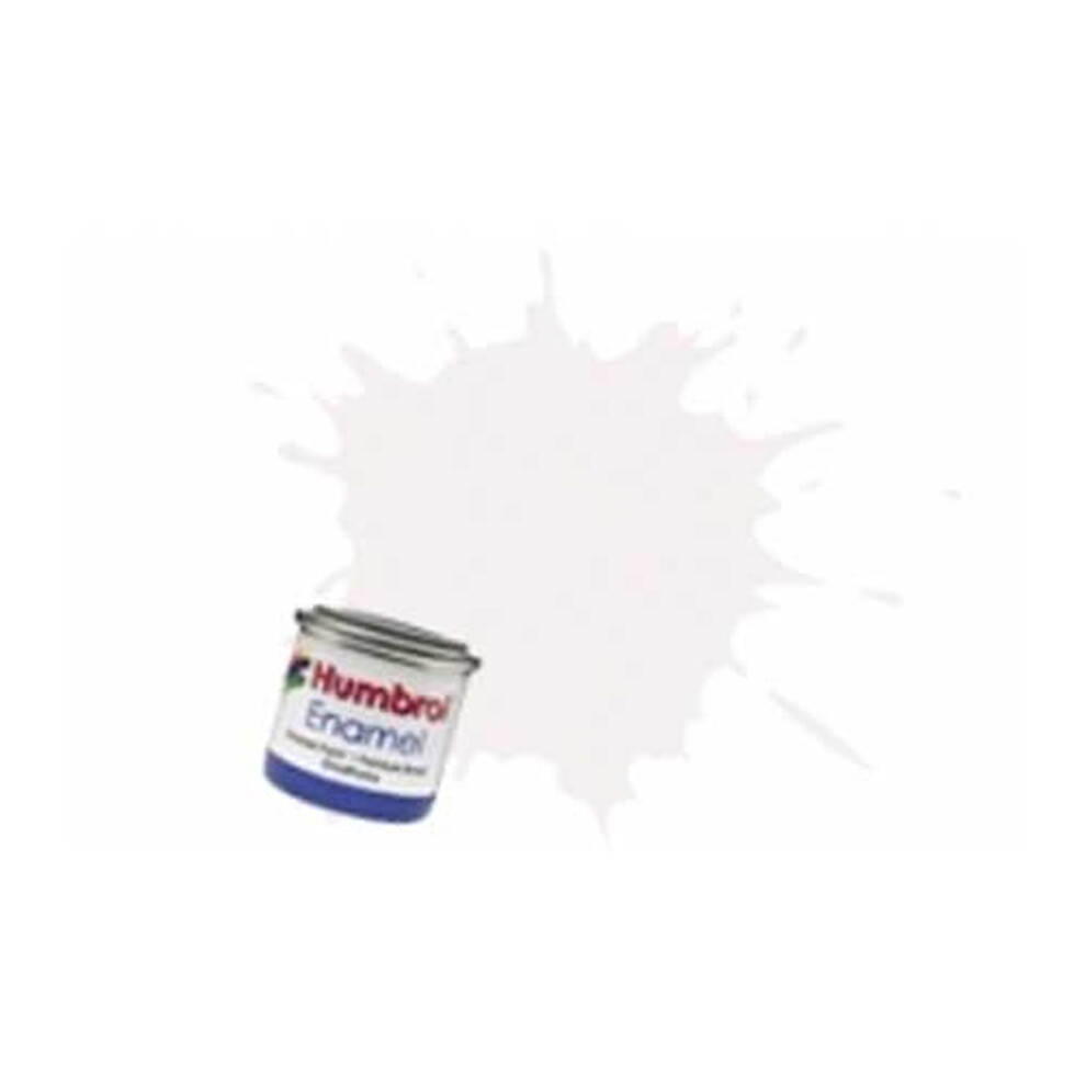 Humbrol Enamel Paint 14Ml No 130 White - Satin