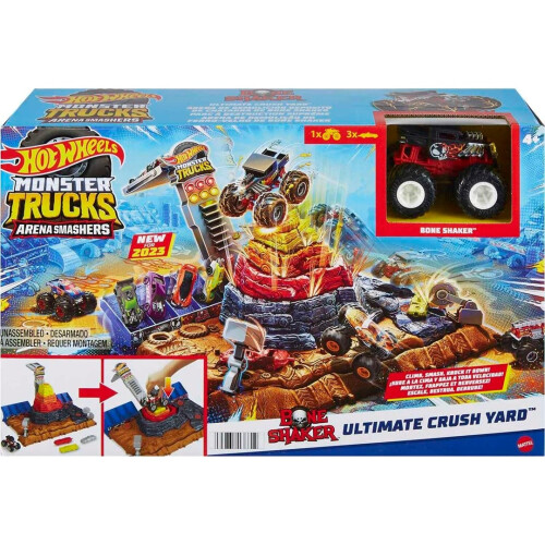 Hot Wheels Hot Wheels Monster Trucks Arena Smashers Boneshaker Crush Yard 2