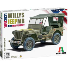1/24 scale WWII Willy's Jeep MB 80th Anniversary model kit