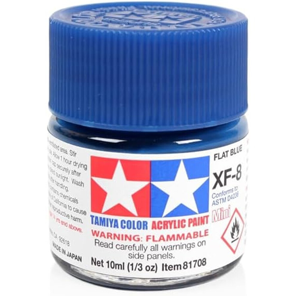 Tamiya Acrylics 10Ml - Xf-8 Flat Blue