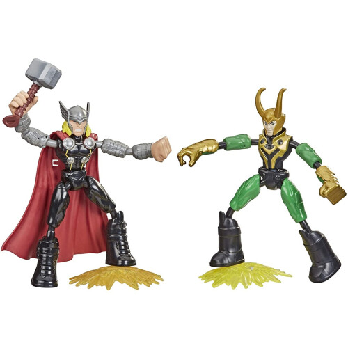 Avengers Set 2 figuras Bend and Flex Thor vs Loki Marvel 15cm - Board Game
