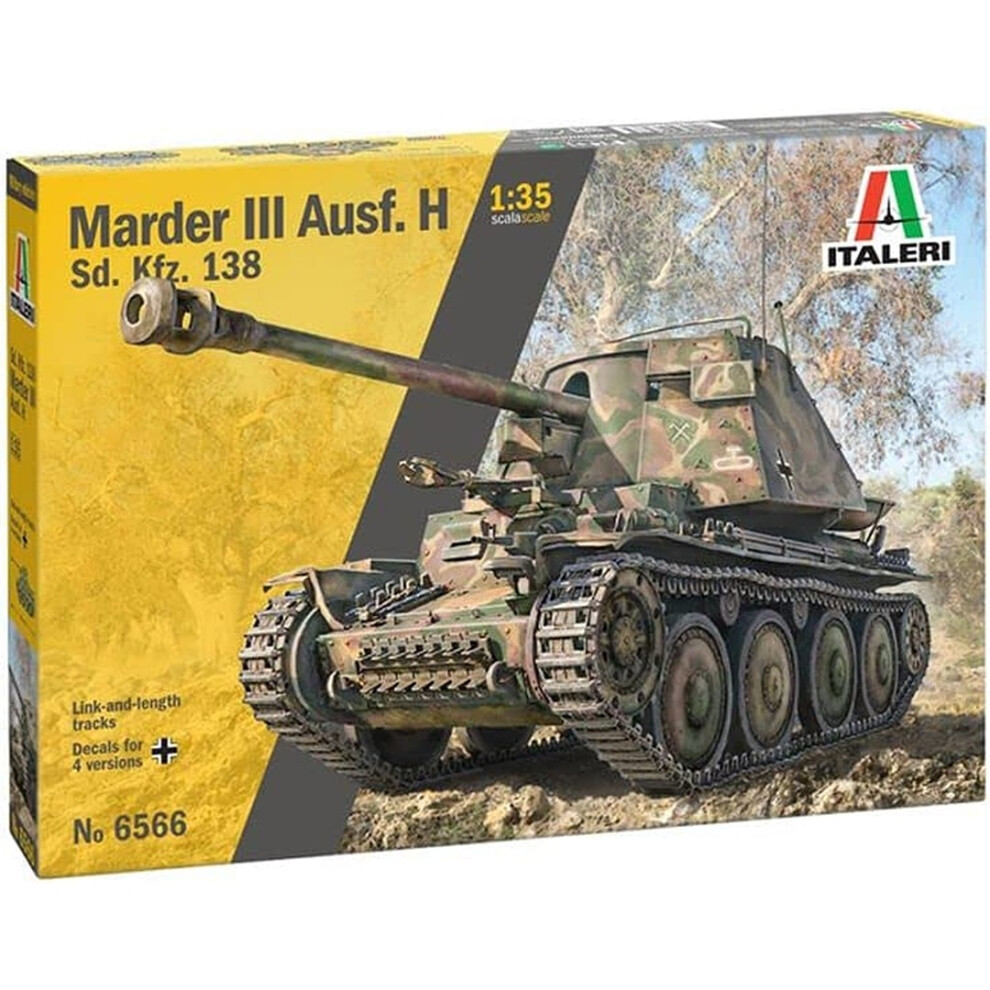 Photos - Model Building Kit ITALERI Tank Marder III Ausf. H Military 1945 - 1:35 6566