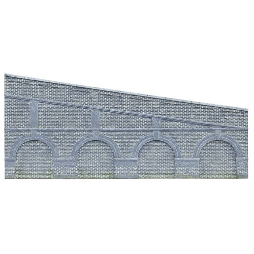Hornby Hornby Mid Stepped Arched Retaining Walls X2 (Engineers Blue Brick)
